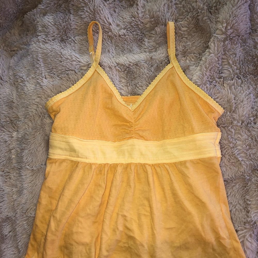 yellow tank top